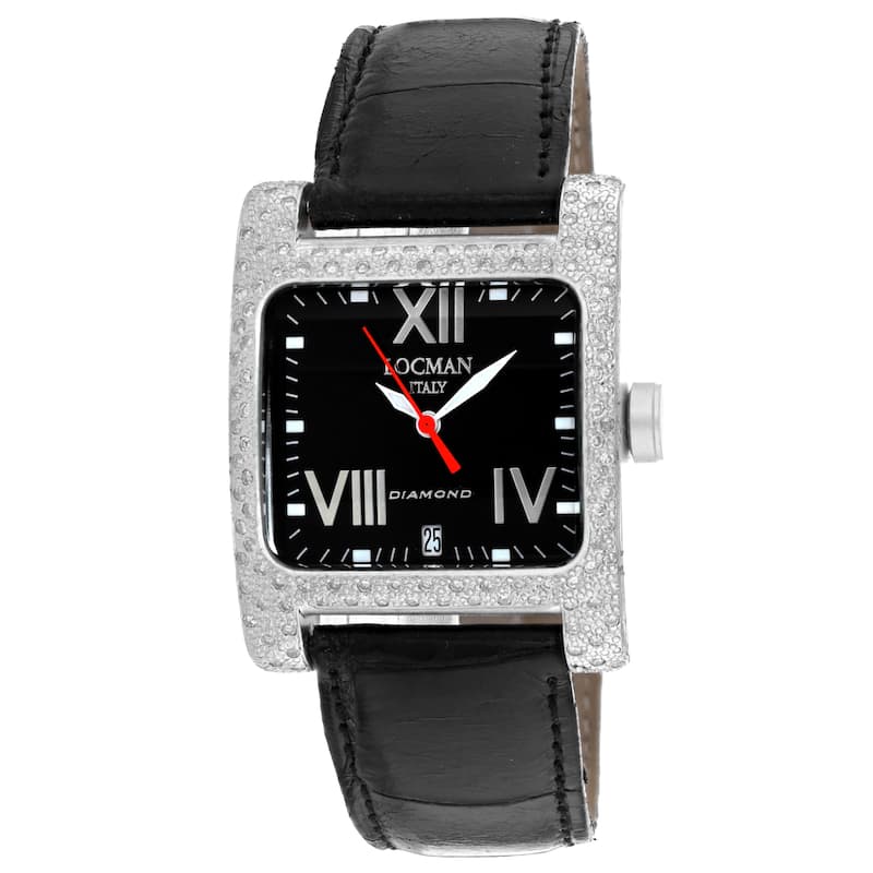 Locman Women's Diamond Classic Black Dial Watch - 431BKD - 6 (36)