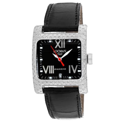 Locman Women's Diamond Classic Black Dial Watch - 431BKD - 6 (36)
