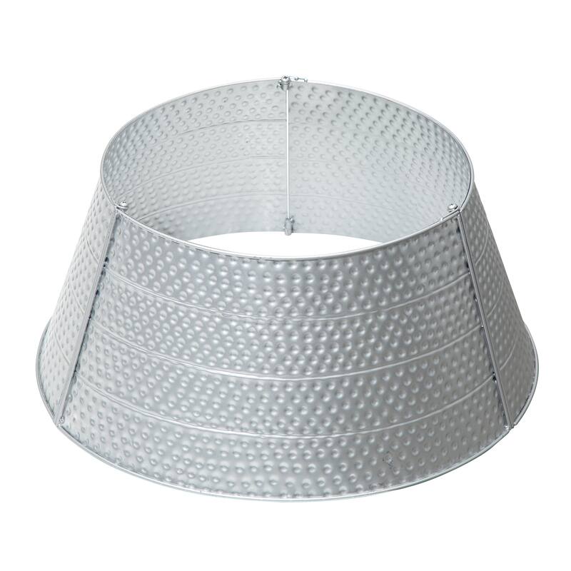 Glitzhome 22"/26"D Hammered Metal Christmas Tree Collars