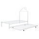 preview thumbnail 42 of 91, Metal Twin Platform Bed with Pull-Out Trundle, House-Shaped Design