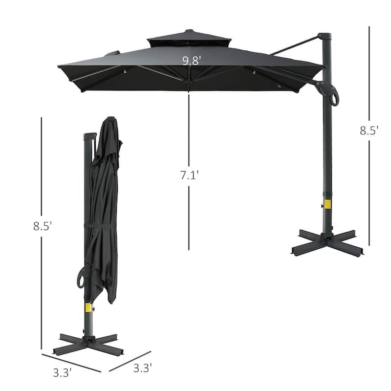 10ft Offset Patio Umbrella