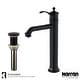 preview thumbnail 37 of 49, Karran Vineyard KBF472 Single-Handle Single Hole Vessel Bathroom Faucet with Matching Pop-up Drain Matte Black