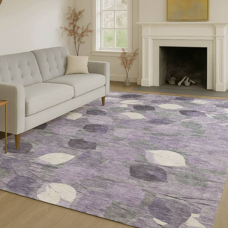 Machine Washable Indoor/ Outdoor Floral Mila Chantille Rug