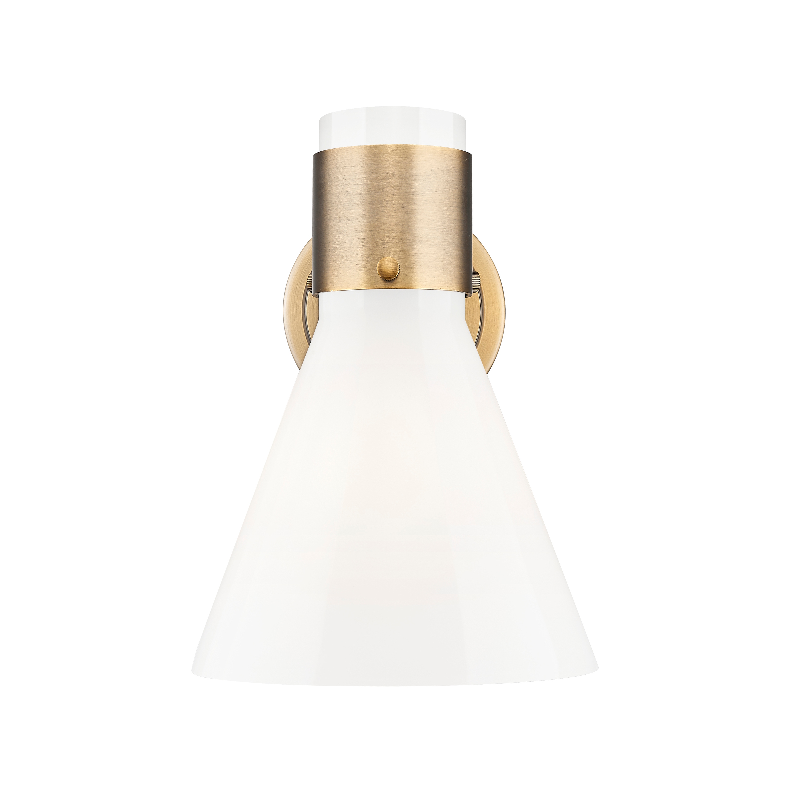 Innovations Lighting Downtown Urban - Lawton Cone - 1 Light 8" Wall-Mounted Sconce - Gloss White Shade