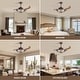 preview thumbnail 40 of 49, Smart Tiffany Stained Glass Retractable Led Ceiling Fan
