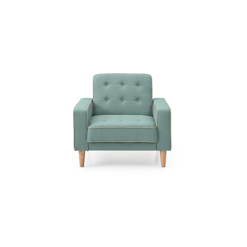 Tufted Accent Chair with Sleeper Conversion - 36" - Green