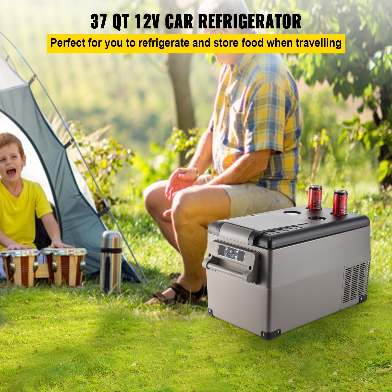12 Volt Car Refrigerator, Portable Freezer, Car Fridge Dual Zone APP  Control, 22