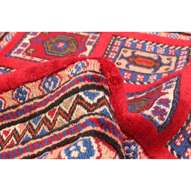 ECARPETGALLERY Hand-knotted Teimani Red Wool Rug - 2'9 x 4'4