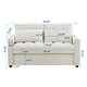 preview thumbnail 20 of 18, Loveseat Couches Chair Velvet Upholstered Sofa with Pull out Multifunctional Sofa Bed and Adjustable Backrest, Plastic Feet