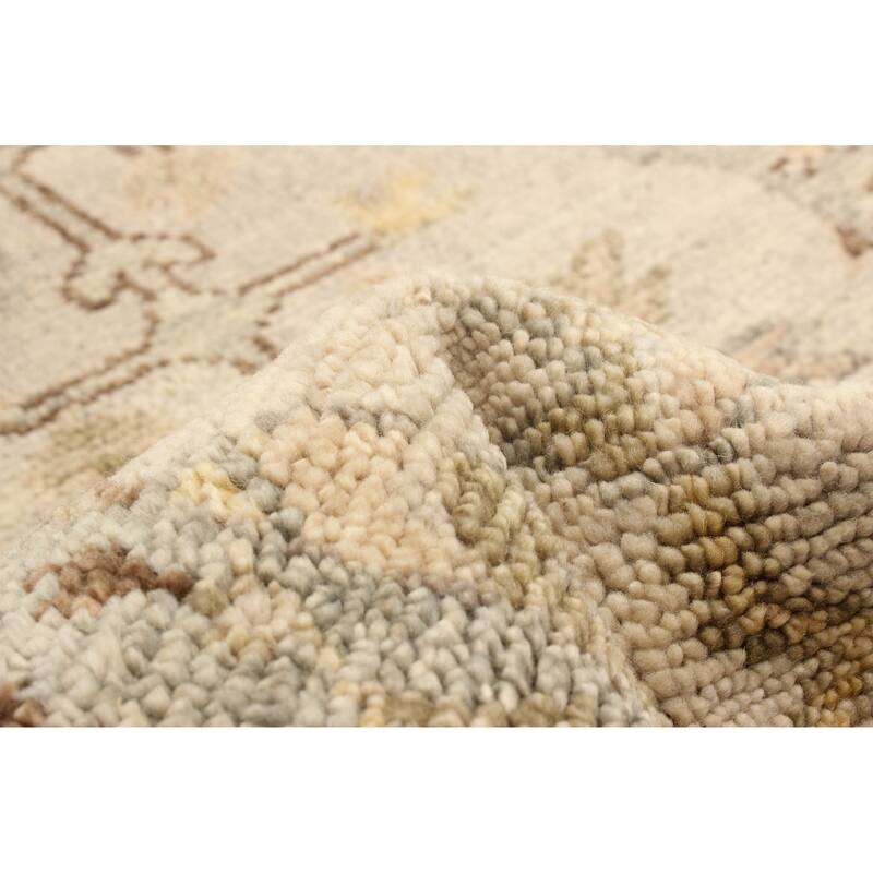 ECARPETGALLERY Hand-knotted Jules Serapi Light Grey Wool Rug - 2'5 x 7'10