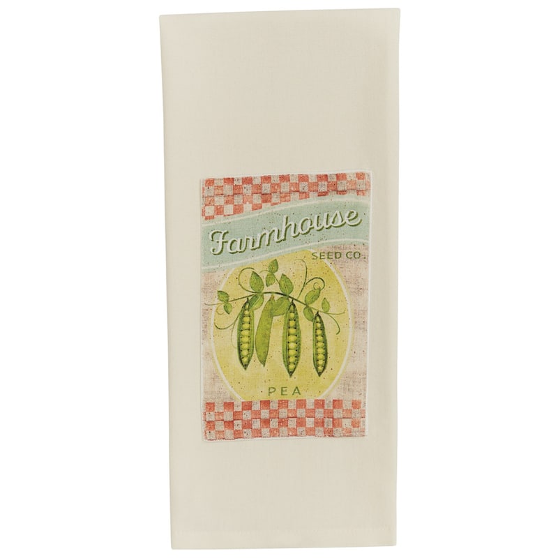 Park Designs Farmhouse Seed Co. Peas Dishtowel Set of 2 - 28 x 18 x 0.2