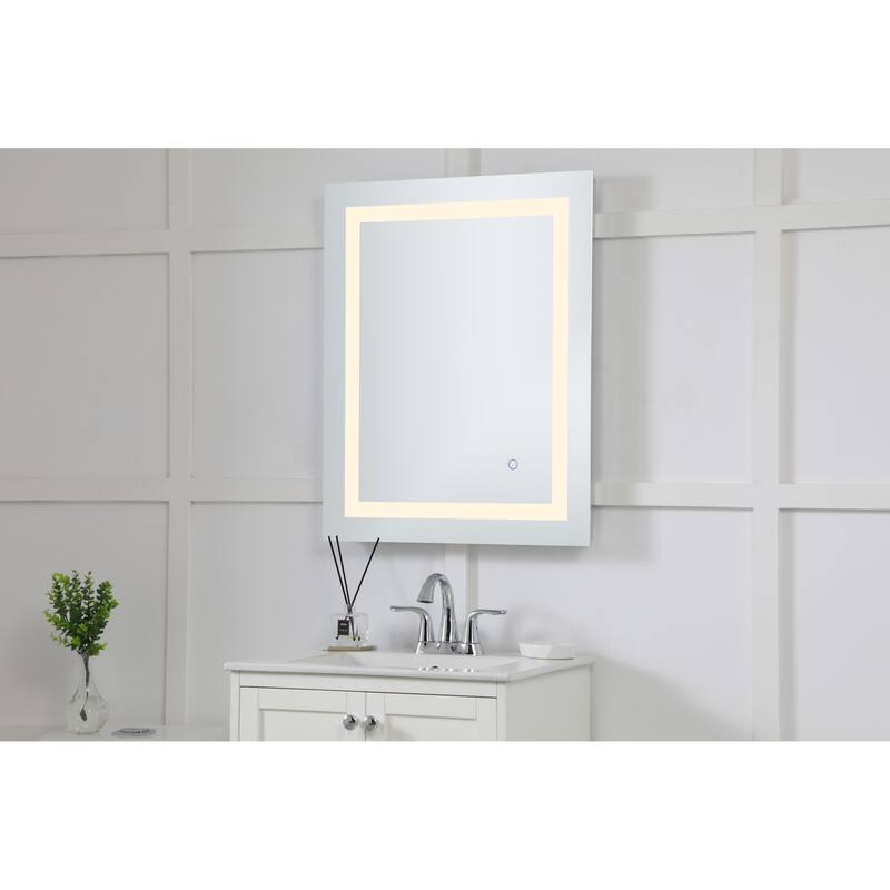 Elegant Lighting Helios 30" x 24" Rectangular Frameless Wall Mounted