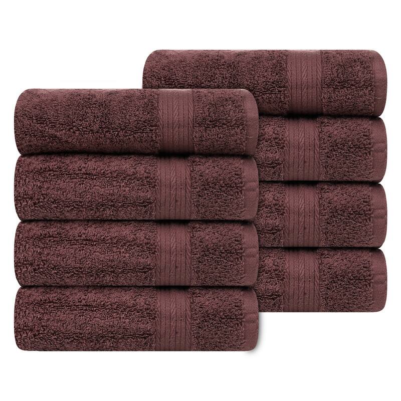 Hand Towels for Bathroom 18x28 Inch 600 GSM by Ample Decor - 8 Pcs