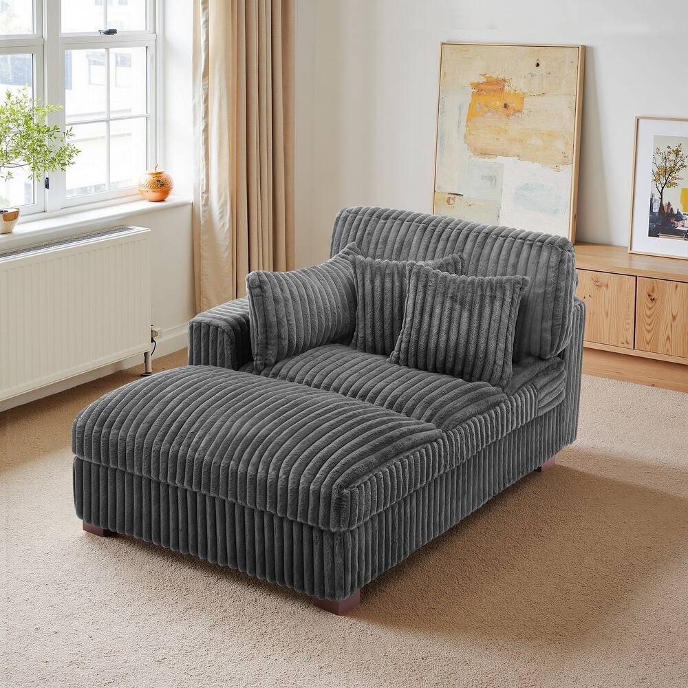 Modern Indoor Chaise Lounge Couch with Pillows