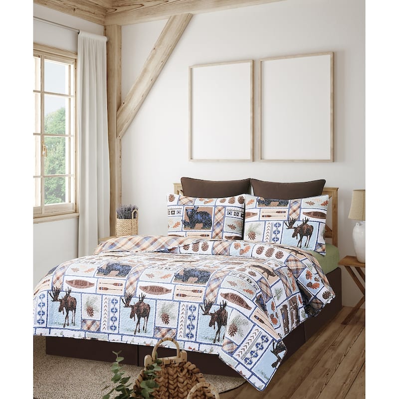 Oakley Lodge Rustic Cotton Quilt Set
