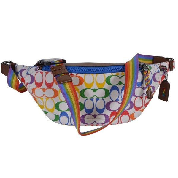 Shop Coach 2472 Rainbow Pride Signature WARREN Belt Bag Crossbody Sling
