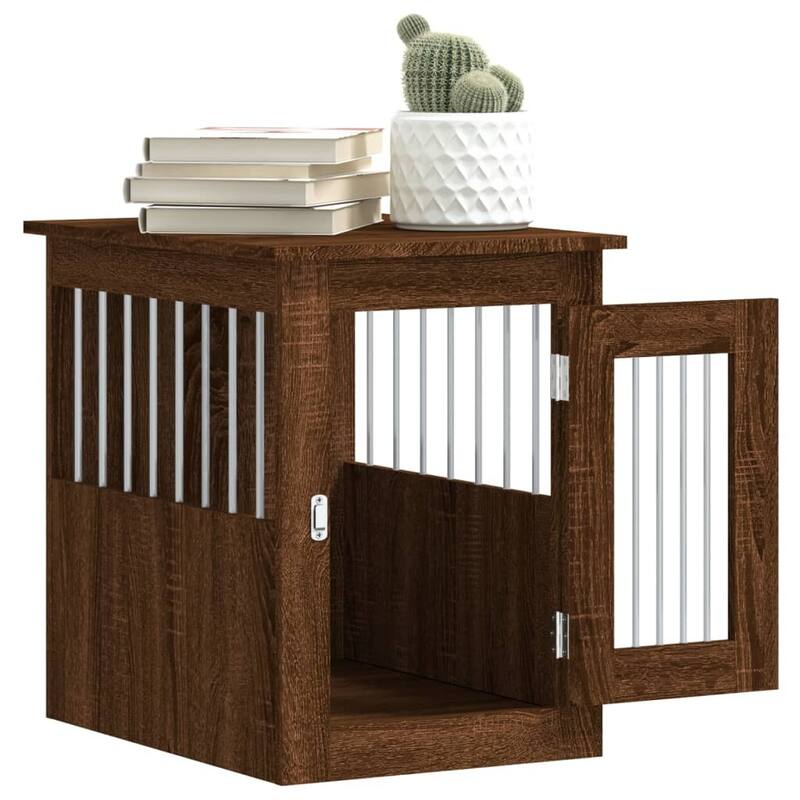 vidaXL Dog Crate with Door Doghouse Puppy Kennel Peg Cage Engineered Wood