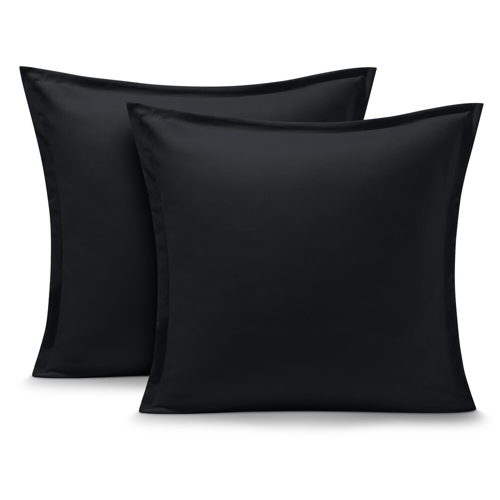 Black euro shams top