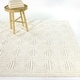 preview thumbnail 1 of 3, Bolsena Modern Geometric Area Rug 5'3" x 7' - Cream