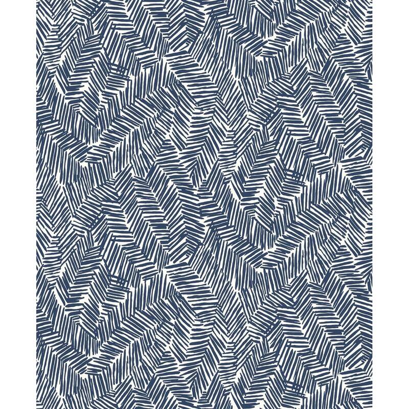 The Simple Life Lush Unpasted Wallpaper - 20.9 in. W x 33 ft. L - Navy Blue