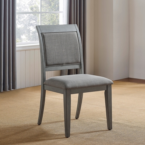 Grey fabric for dining discount chairs