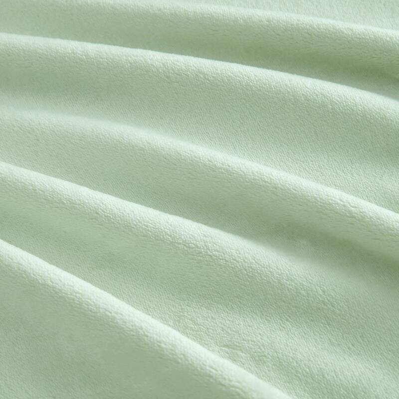 Martha Stewart Bedford Solid Plush Reversible Blanket