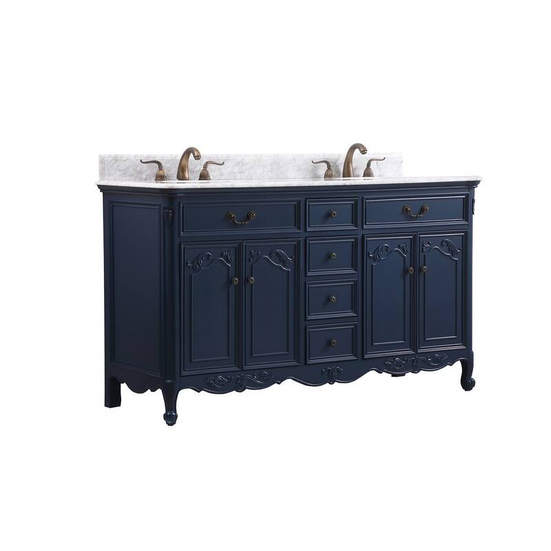 60" Double Bathroom Vanity Sink
