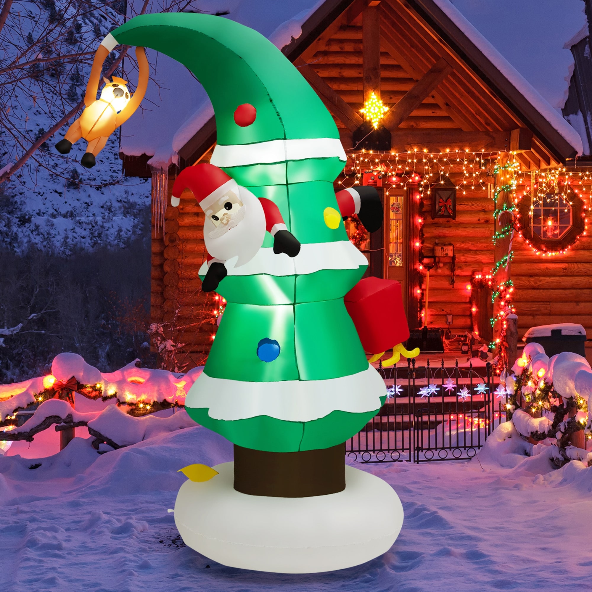 Inflatable christmas top tree cooler