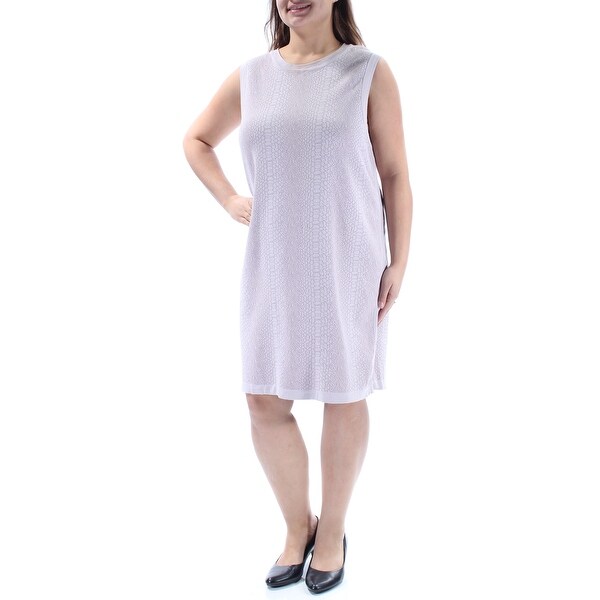 Purple Leopard Print Knee Length Dress