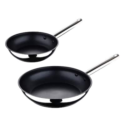 Bergner 2-Piece Non-Stick Stainless Steel Fry Pan Set