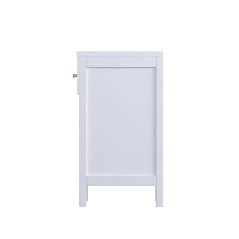 Modern Nightstand with Drawer and Open Shelf