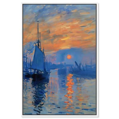 Art Remedy Till Dusk Framed Sailing 1 Piece Canvas Wall Art