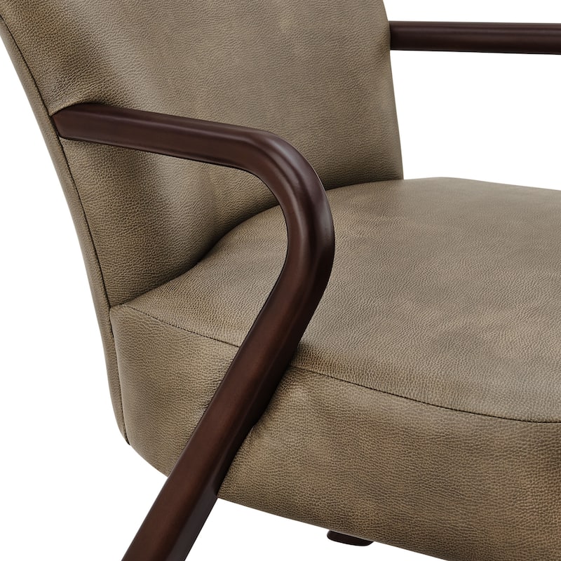 Arden Faux Leather Upholstered Accent Armchair