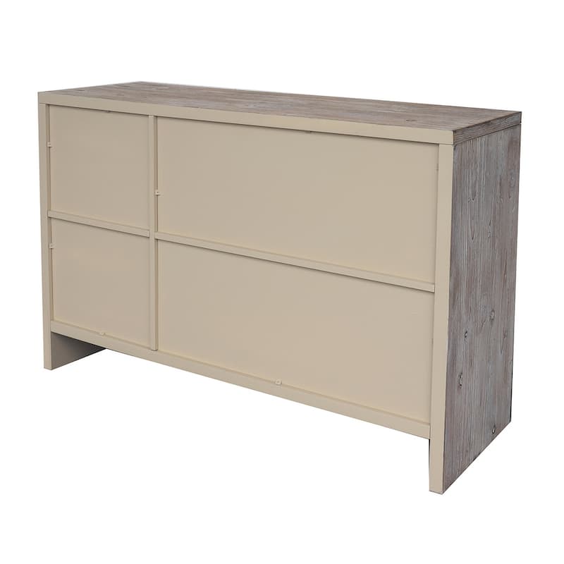 Farmhouse Style 3 Door Wooden Cabinet