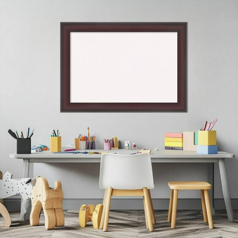 Grand Cherry Narrow Framed Cork Board - Bulletin Board, Organization Board, Pin Board