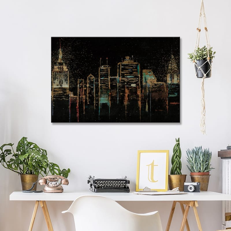 Cityscape Print On Wood by James Wiens - Multi-Color