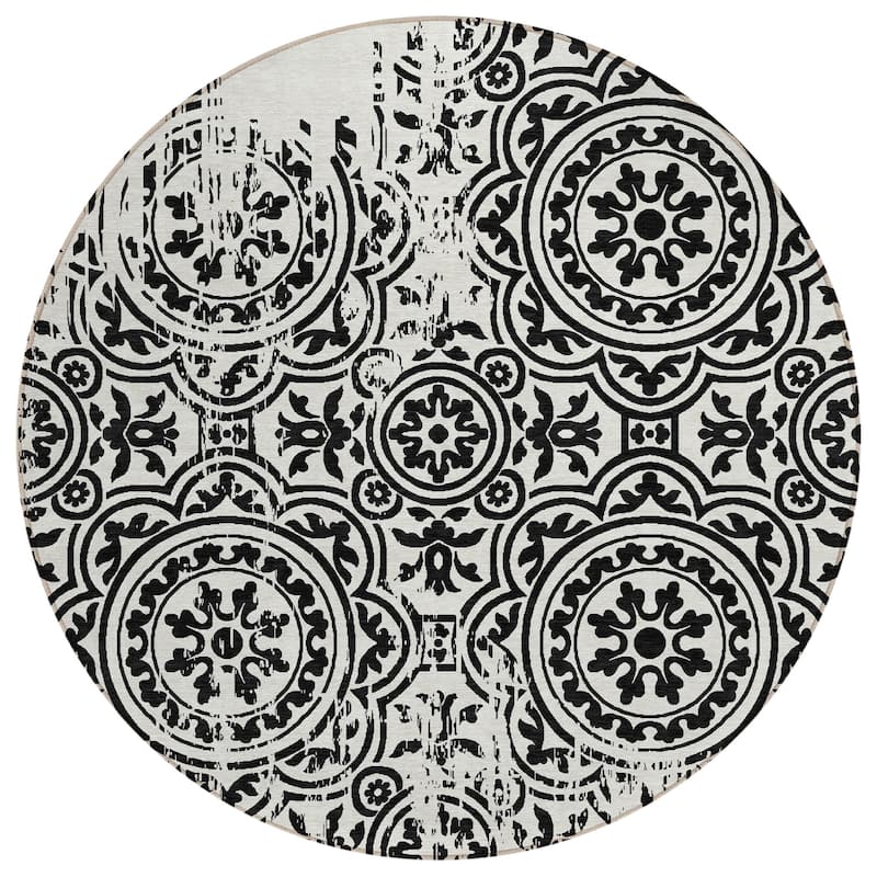 Machine Washable Indoor/ Outdoor Chantille Vintage Suzani Rug