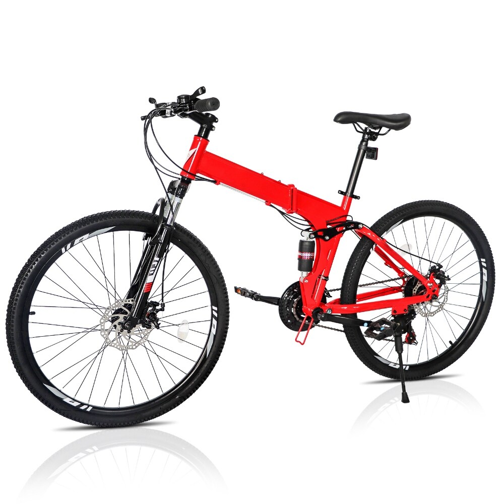26-Inch Shimano Mountain Bike, High Carbon Steel Frame, 21