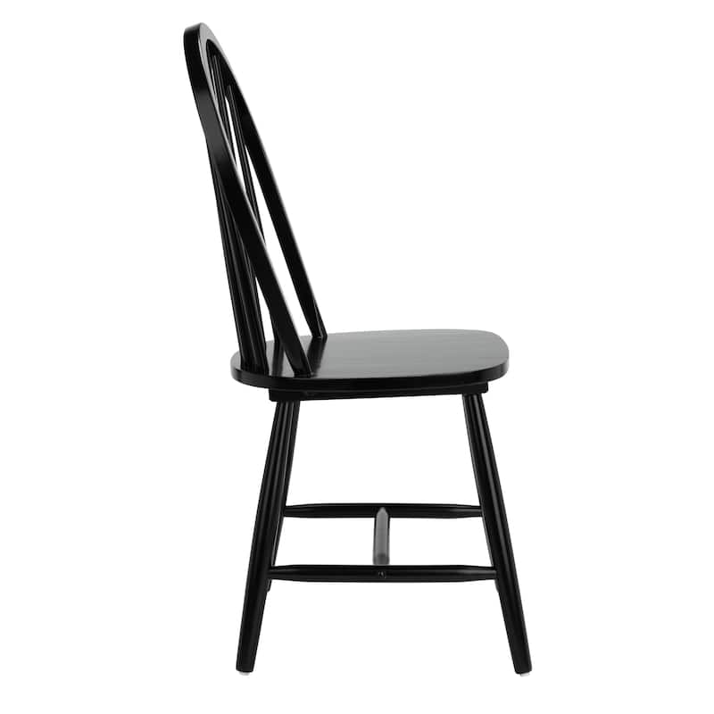 SAFAVIEH Delcie Spindle Oval Back Dining Chair (Set of 2) - 17.9" x 19.7" x 37" - 18Wx20Dx37H