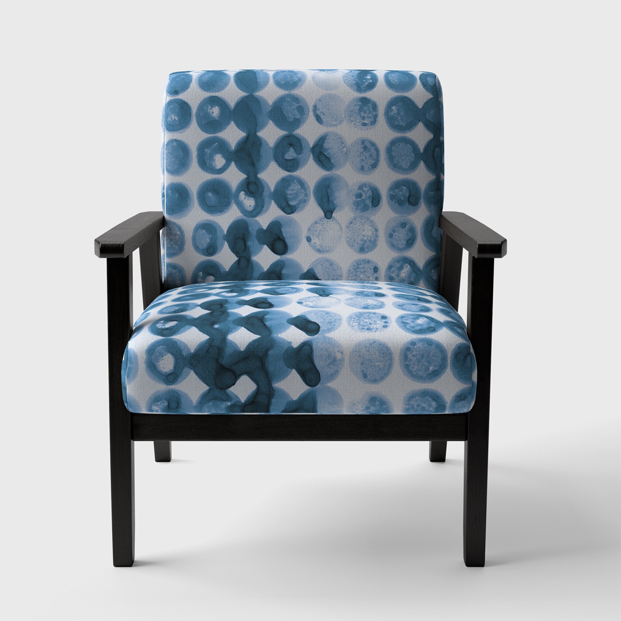 Designart "Indigo Watercolor Geometrical VII" Upholstered - Picture 7 of 15