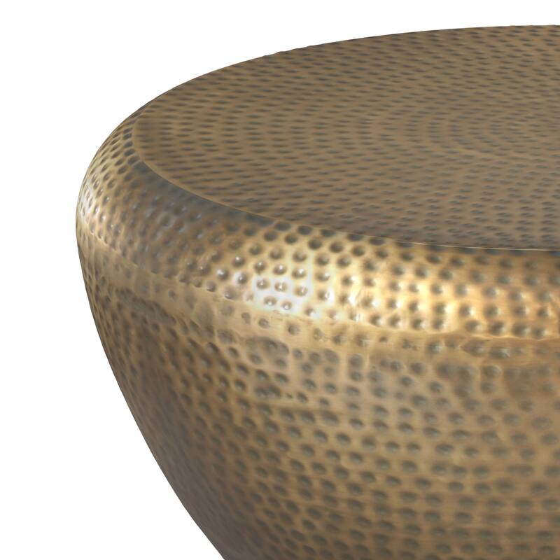 WYNDENHALL Lerner 36" Wide Modern Industrial Coffee Table in Antique Gold Iron & Assembled