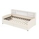 preview thumbnail 9 of 12, Twin Size Upholstered Platform Bed with Headboard and Storage Drawers, Velvet Fabric with Built-in Shelf