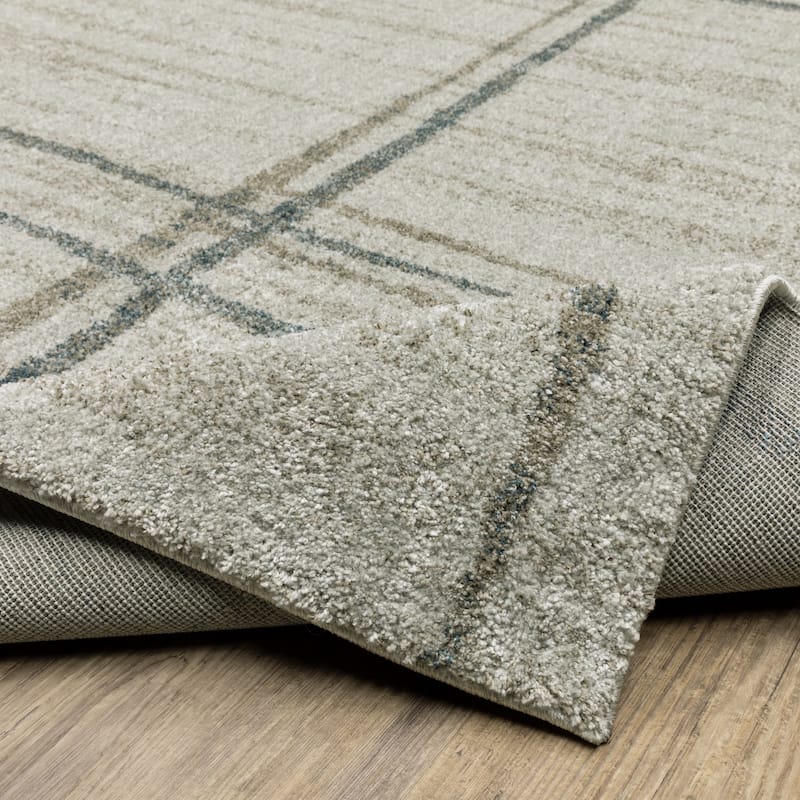 Style Haven Archer Distressed Geometric Grey/ Teal Indoor Area Rug