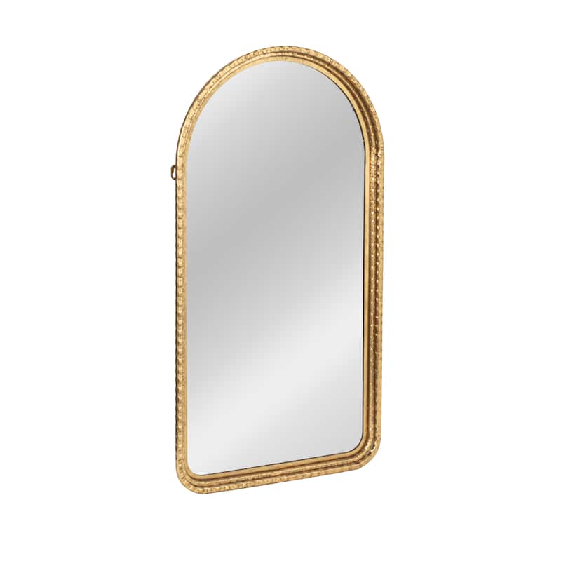 Decorative Arched Metal Wall Mirror - 17.3"L x 1.4"W x 32.9"H