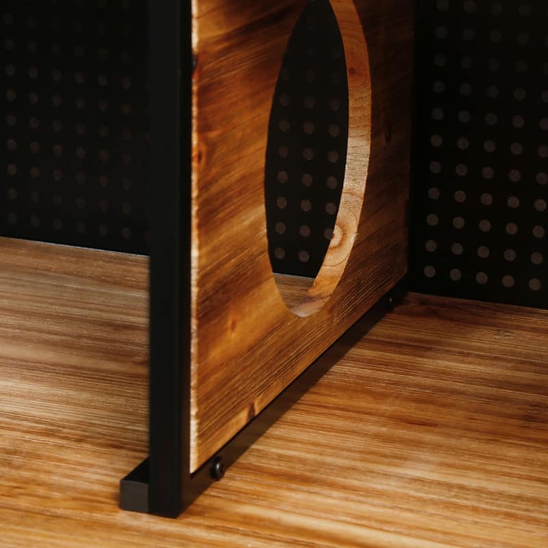 55.12" Spacious Cat House with Tempered Glass for Living Room
