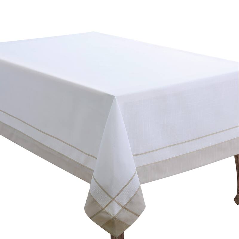 Casual Tablecloth With Banded Border Design