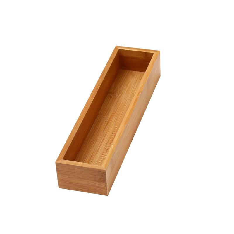YBM Home Bamboo Kitchen Drawer Organizer Storage Box - 3x12x2 inch