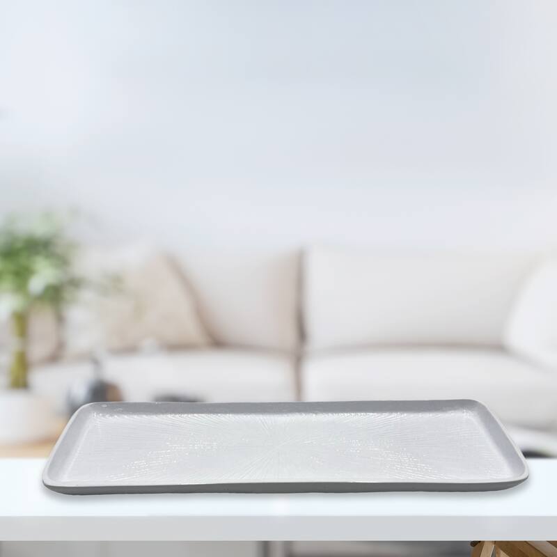 Decorative Handmade Aluminum Modern Square Tray