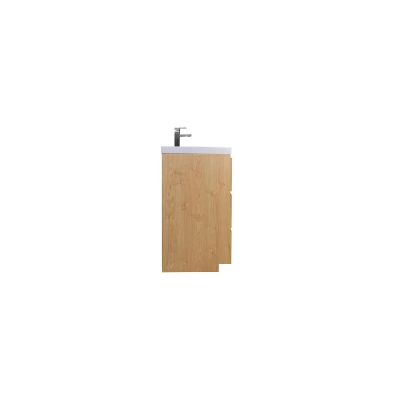 Angeles 60“ freestanding bath vanity with single basin reinforced acrylic top