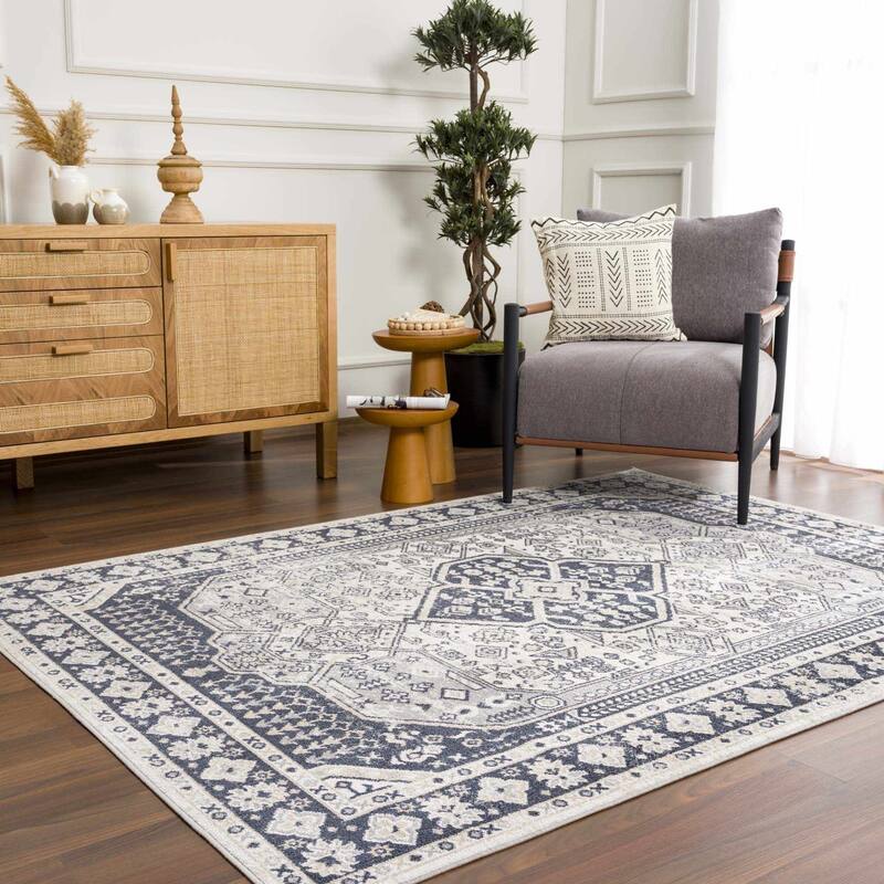 Hauteloom Cabacungan Hallway, Kitchen Machine Washable Runner Rug - Black, Taupe, Peach - 2'7" x 7'3"